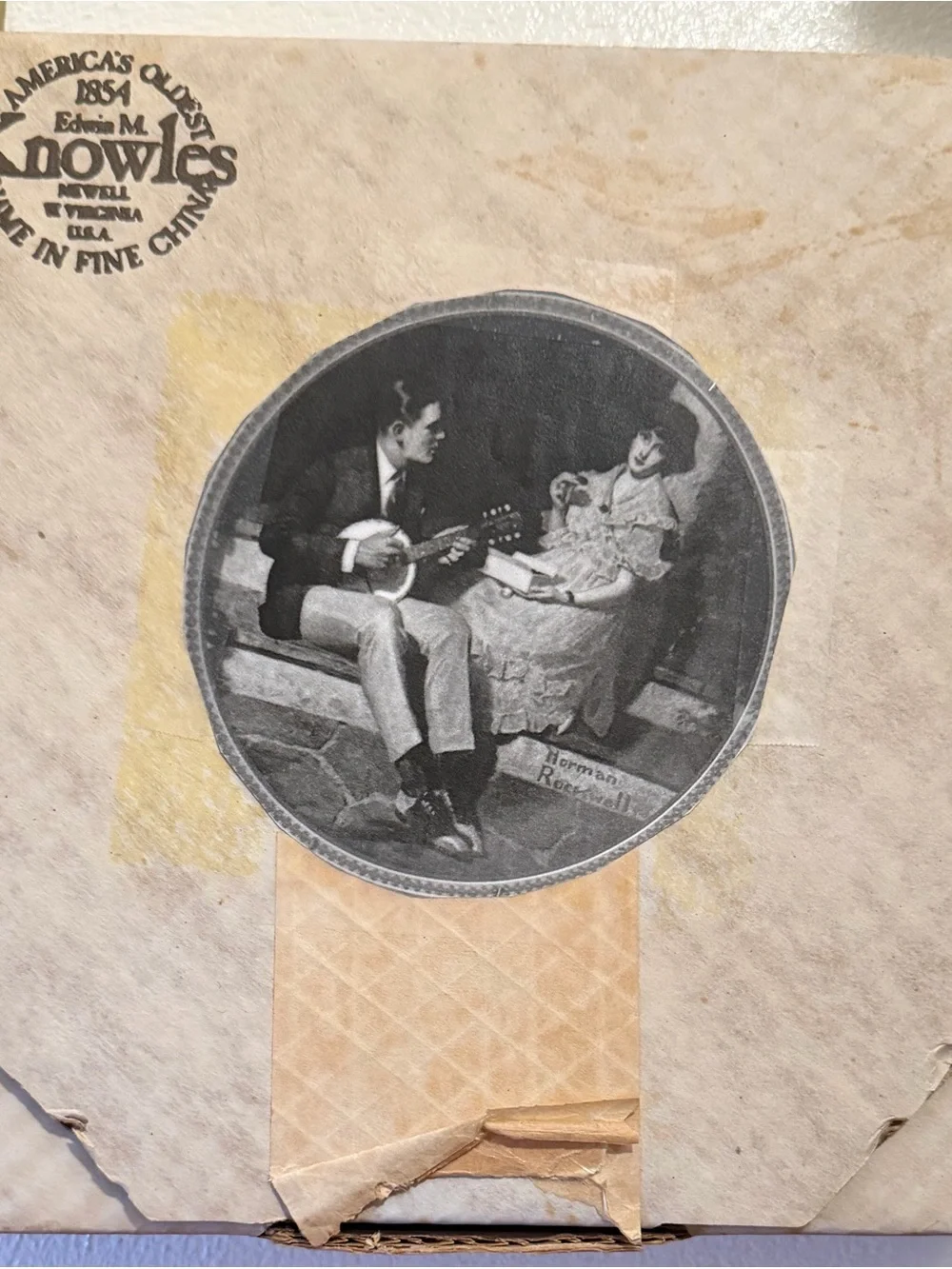 “Pondering on the Porch” Norman Rockwell Collector Plate w/ COA